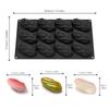 3D Mousse Cake Mold Flexible French Dessert Mold Dishwasher Safe Jelly Pudding Mold  Kitchen
