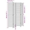 VidaXL Room Divider 4 Panels, Room Separator, Privacy Screen, Living Room Bedroom Screen, Black Wood 358851