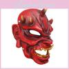 Red And White Japanese Resin Hanryu Demon King Mask Perfect For Halloween Cosplay Events