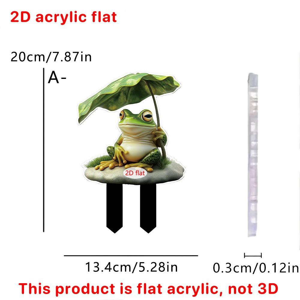 Новая лягушка утка черепаха животное 2D плоский акрил двор сад украшение для дома напольный штекер