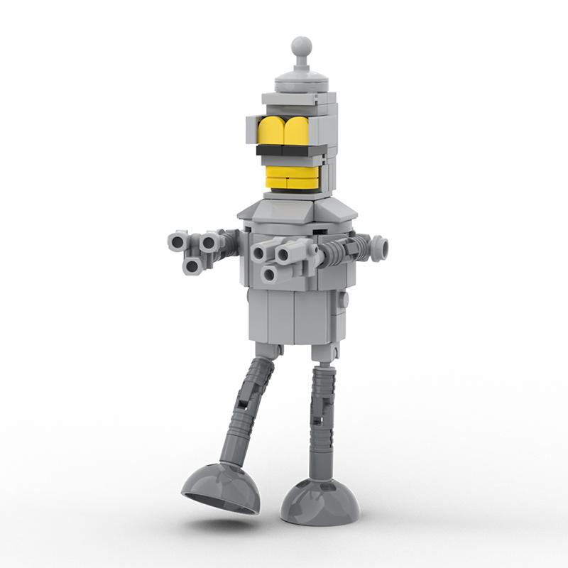 MOC Игровые Фигурки из Фильмов Робот Бендер Травоядное K-VRC Клиппи Раскрывающий Возраст Мир Строительные Блоки Игрушки для Детей Подарки Детям
