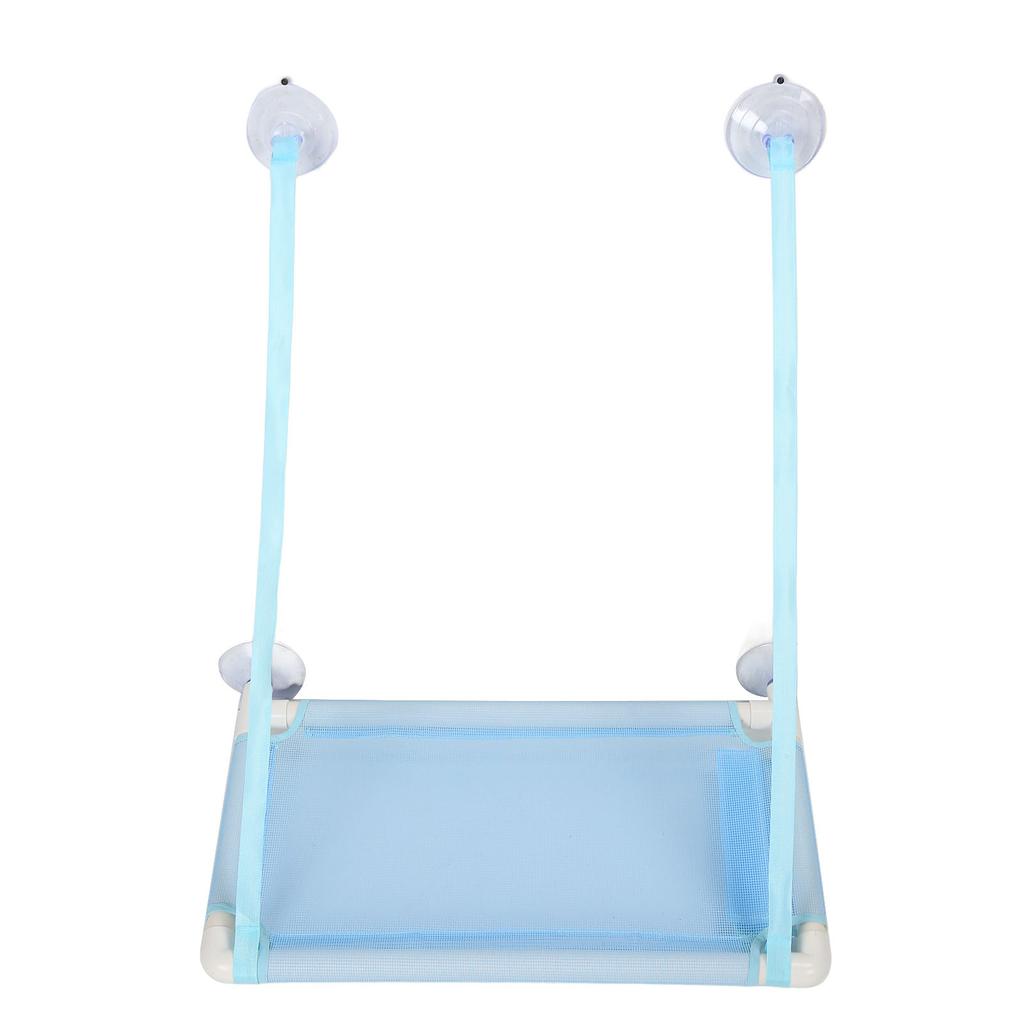 Cat Window Hammock with Suction Cups Space Saving Washable Window Mounted Cat Seat Bed for All Around Sunbath Blue