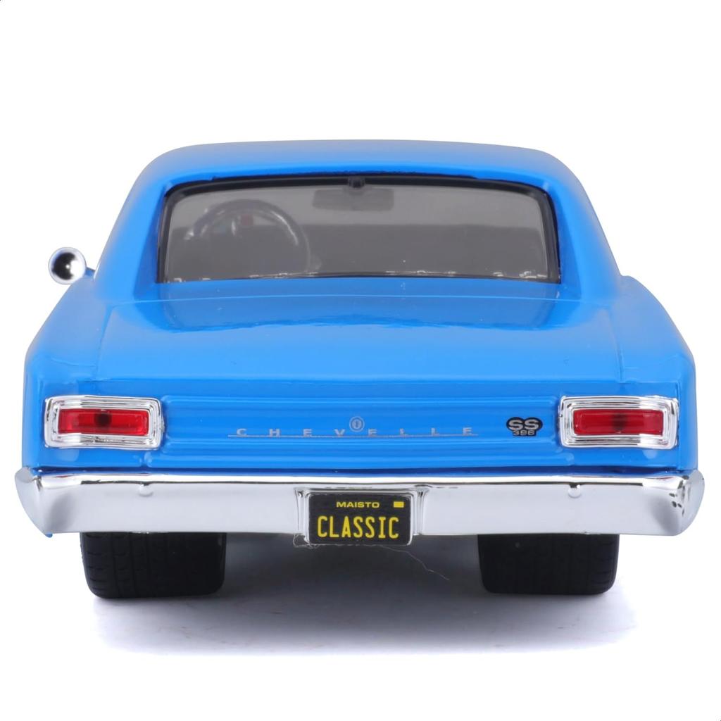 Maisto Scale Chevrolet Chevelle 1966 Blue Custom Classic Muscle Series Diecast Model Finished 31333 1/24 / Car, Product,