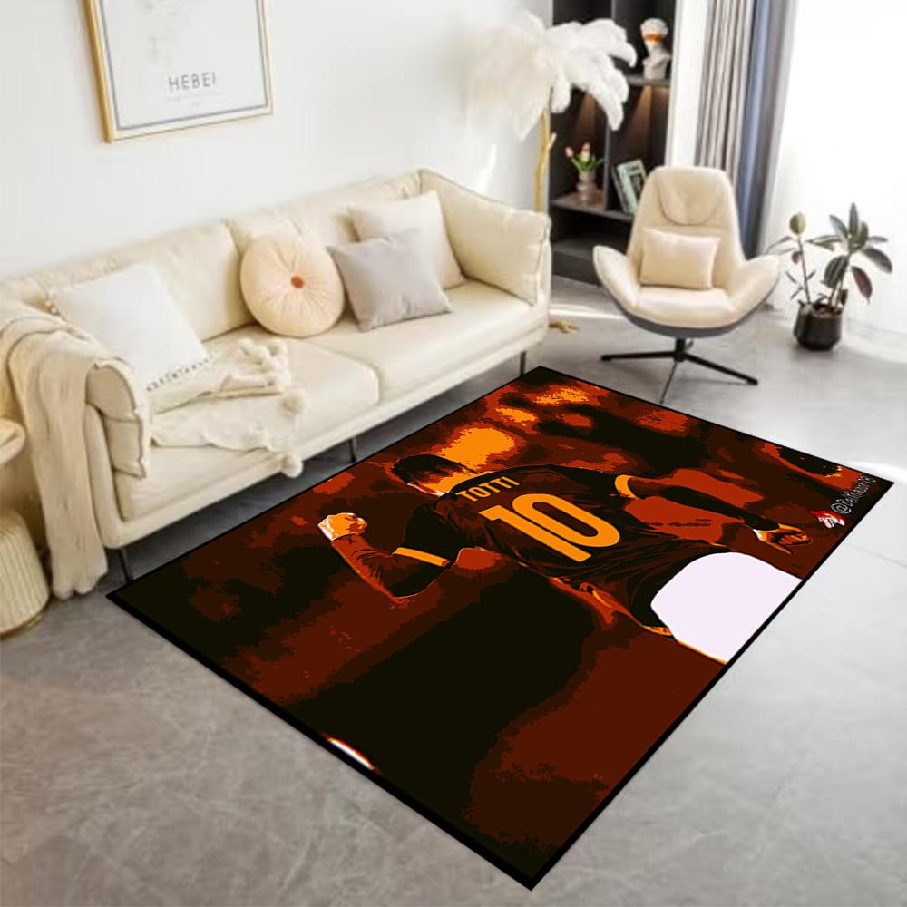 Totti's Legacy Flames Area Rug Design for Decorate room Living Rooms Hallway Foyer Anti-slip Rug Office home decor Birthday/Christmas Gift