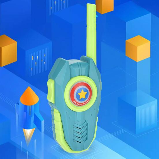 2 шт. Детский домофон со светодиодной подсветкой, беспроводной детский портативный домофон с радиусом действия 500 м, для использования в помещении и на открытом воздухе, для мальчиков и девочек, двухсторонняя радиосвязь, игрушка