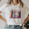 Книги Цветочный Принт Женская Винтажная Футболка Смешная Футболка Кантри Музыка Милая Эстетичная Футболка для Любителя Музыки Модные Топы