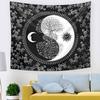 Black and White Tai Chi Tree of Life Tapestry Home Decoration Tapestry Wall Hanging Decoration Background Hanging Cloth Tapestry