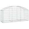 VidaXL Panier de Gabions Arqué Cage à Gabion Mur de Gabion Panier à Pierre Gabion pour Pierre Jardin Patio Extérieur 153453