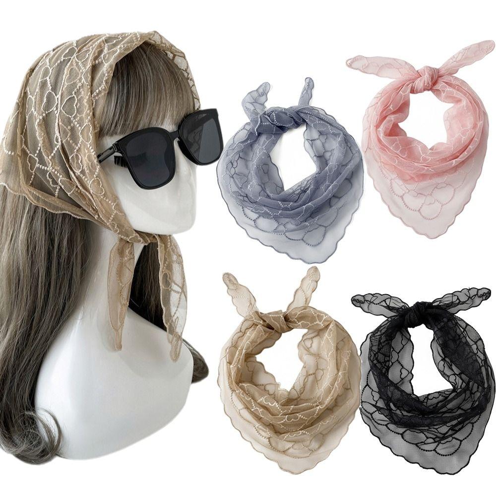 Vintage Lace Flower Hair Scarf Cute Sweet Headscarf Casual Headband  Photography