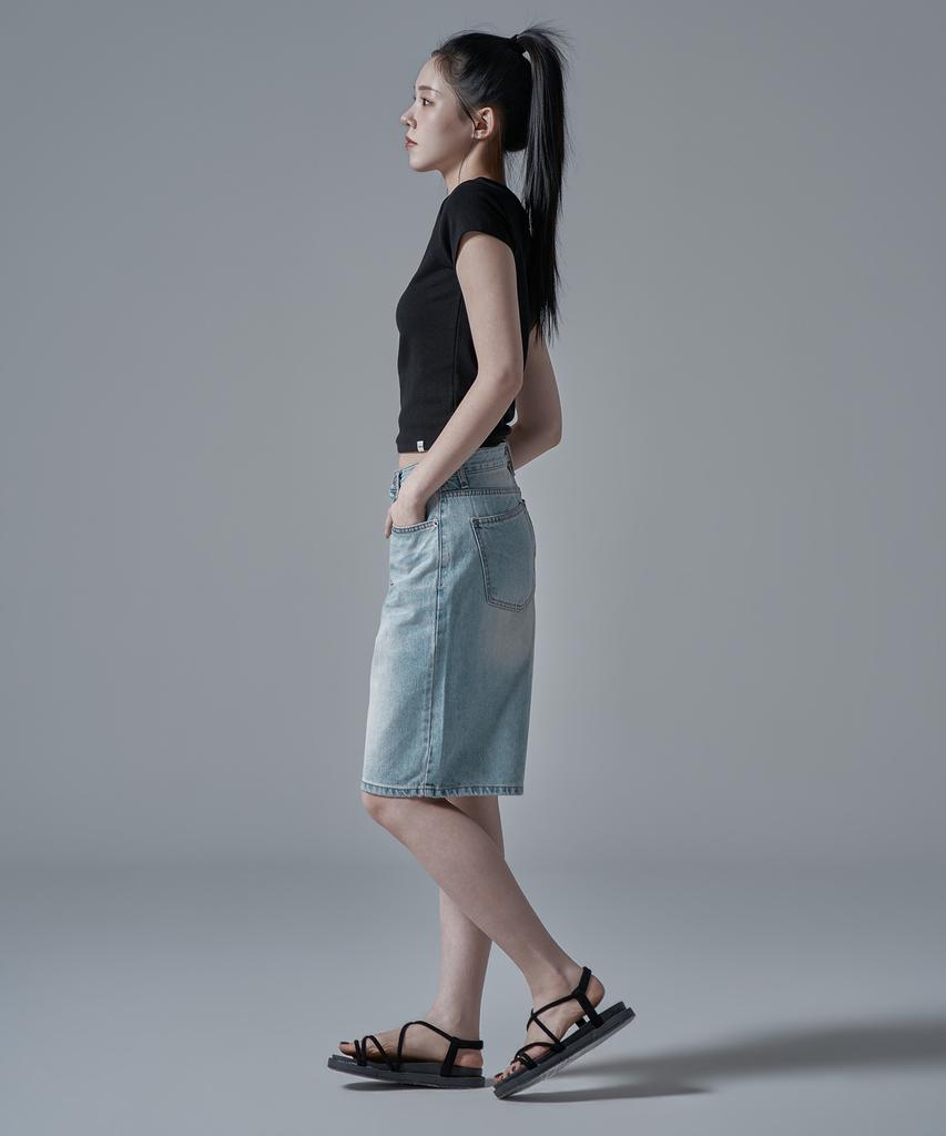 WAARFORWOMAN W1136 Denim Shorts_Light Wash