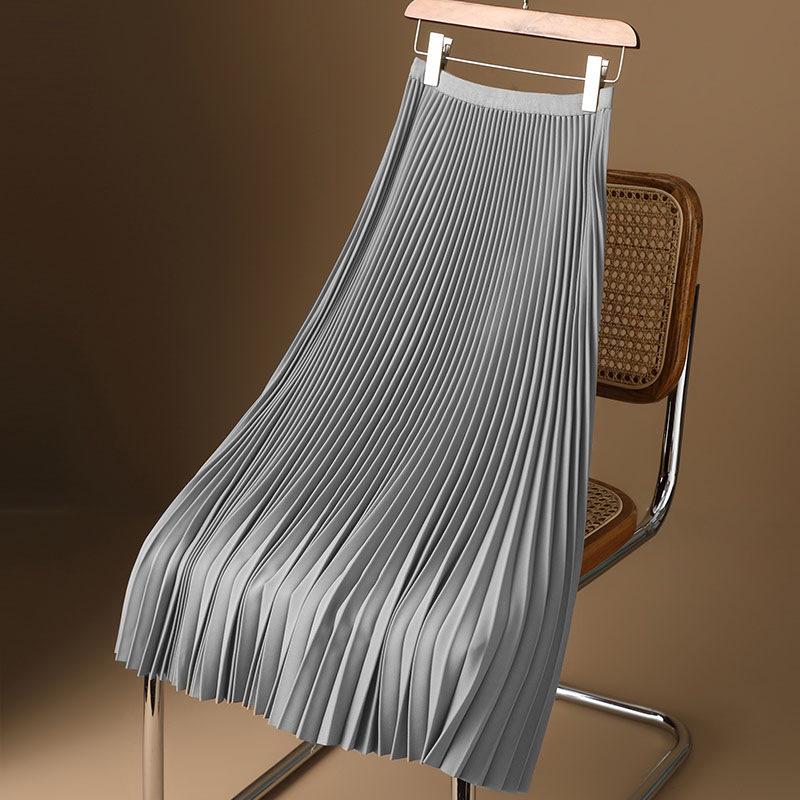 Юбка больших размеров из плотного атласа высшего качества в складку