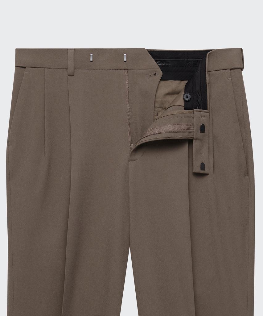 MUSINSA STANDARD Real Wide Hidden Banding Slacks [Dusty Beige]