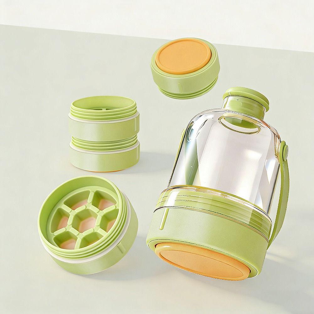 Press-type Water Bottle Ice Cube Tray Anti-leakage Ice Maker Kettle Ice Tray Mold for Home&Travel