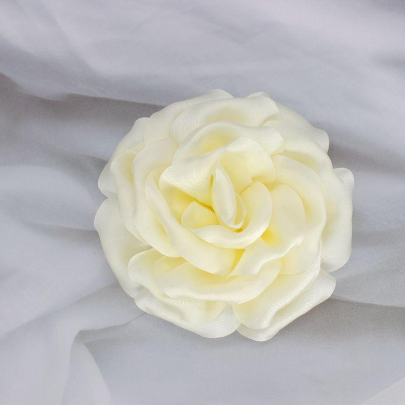 Элегантная 3D брошь из атласной ткани - большая цветочная булавка для свитеров и костюмов (10см)