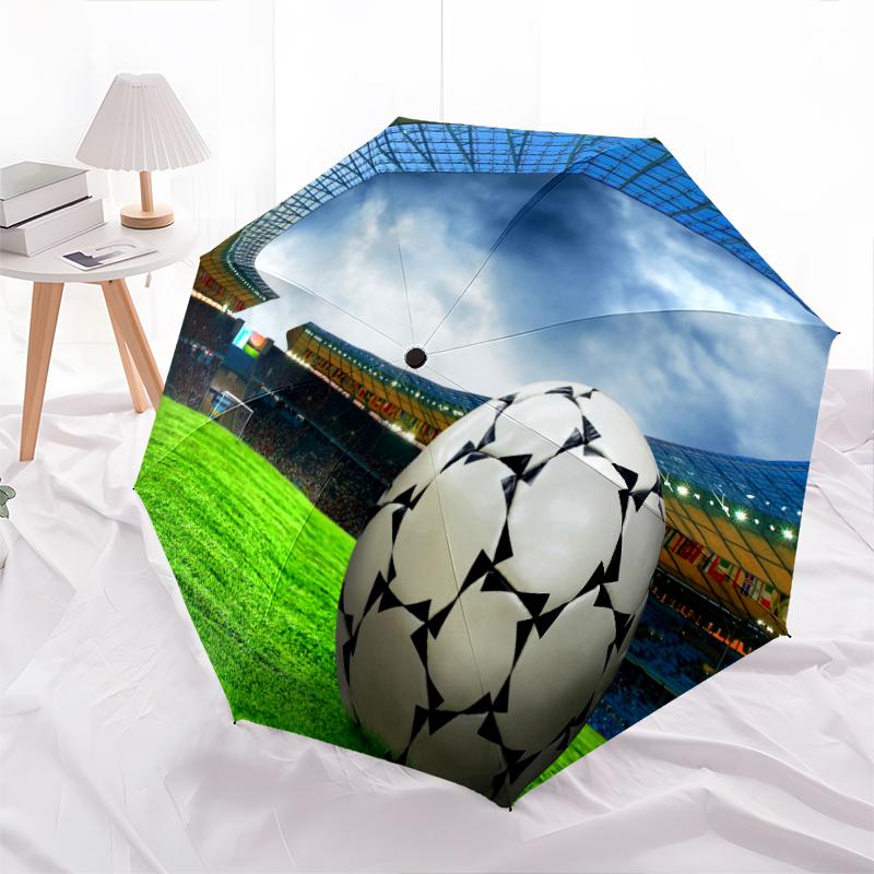 1PC football sport Umbrella Portable Folding Umbrella Iron Frame Hole Bone Structure Outdoor Home Umbrella A10