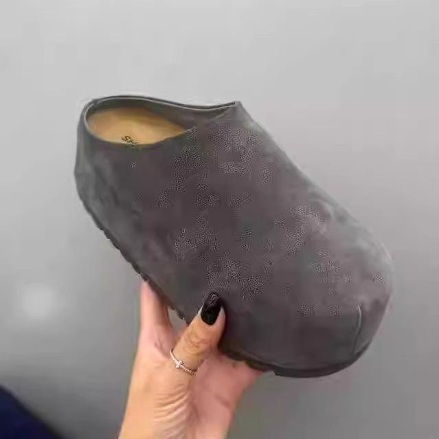 Туфли Boken платформа осень новая кожа ощущение расслабленности одна педаль для увеличения роста досуг ленивый мешок голова шлепанцы