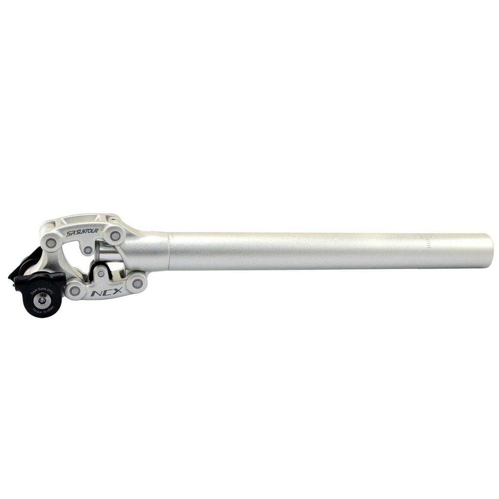 SR SUNTOUR SP12 NCX Подседельный штырь с амортизацией с защитным чехлом VK2298 31.6X400мм, Серебристый,