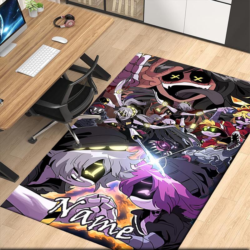 Custom Name Murder Drones Printed Carpet, for Office Chair Living Room Bedroom Kitchen Room Decor Gifts.