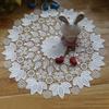 2pcs Vintage White Lace Table Mat, Plate Mat,  Home Kitchen Dinning Table Decoration