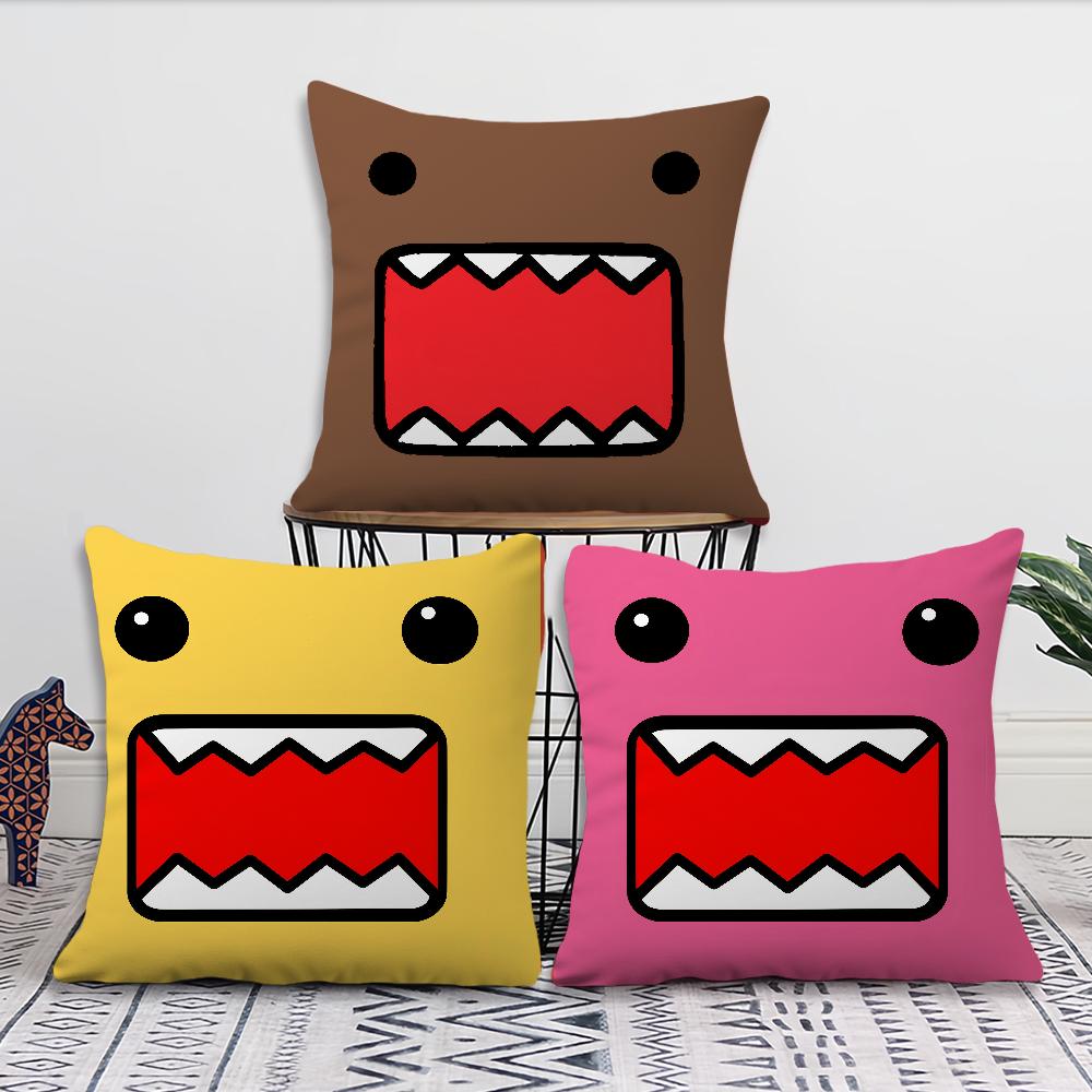 Милая Забавная Мультяшная Мем D-Domo Kun Розово-Коричневая Удобная Мягкая Наволочка Для Дивана Гостиной Домашний Декор Защитные Чехлы