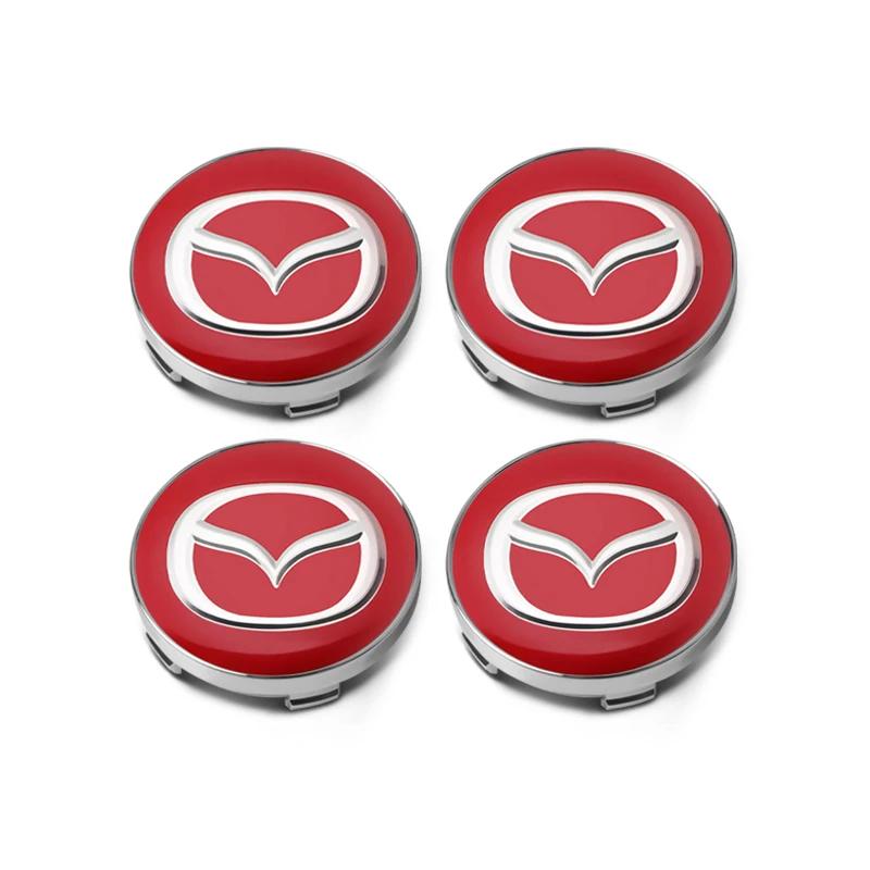 4 шт. 60 мм Колпачки ступицы колеса автомобиля для Mazda 2 3 5 6 323 626 Cx3 Cx5 CX30 RX8 MX5 Atenza Axela Эмблема Автоаксессуары