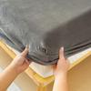 Warm Velvet Fitted Bed Sheet with 360 Elastic Band Mattress Protector Cover Coral Fleece Bedspreads for Single Double Bedsheet