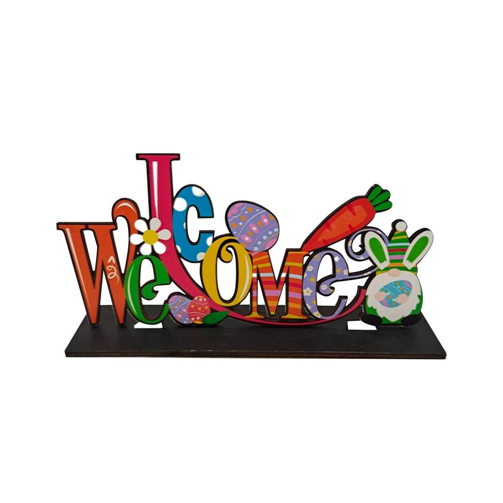 Деревянный Пасхальный Кролик Милый Стиль Домашние Украшения Декоративные Ремесла