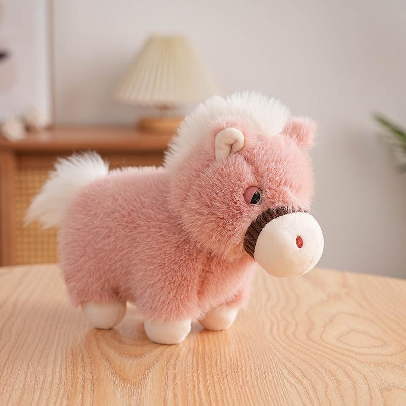 1 шт. Кукла ручной работы, мультяшная, аниме, милая подушка, 21 см, имитация, кукла-лошадка с короткими ногами, мягкая плюшевая игрушка, забавный детский подарок