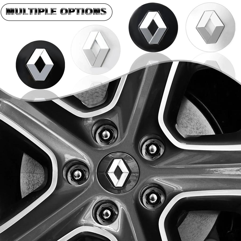 For Renault 2026 New Hub Caps For Renault Megane 2 3 4 Twingo Clio Talisman Captur Sandero Duste 4Pcs 56mm 60mm Car Wheel Rims C