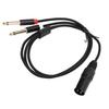 Dual 6.35mm TS Male To XLR 3 Pin Male Cable Dual 1 4 Inch Mono To XLR Y Splitter Cord for Microphone Mixer