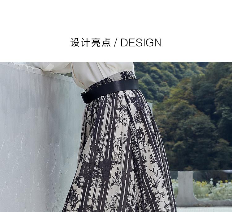 Pure cotton temperament slimming mid length skirt for women in 2026 summer floral skirt, high-end and thin A-line skirt