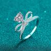 Bow Crown Moissanite Ring High Clarity VVS1 Lab Diamond 1 Carat 925 Sterling Silver Women Rings Platinum Plated Fine Jewelry
