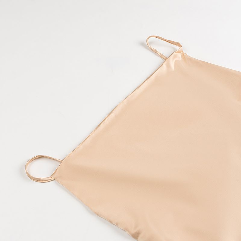 Kaslead New Arrival Women's Clothing Fashion Style Fashion Minimalist Multi-Color Satin Mid Length Long Length Sling Dress