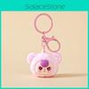 Cute Baby Three Cartoon Pile Coating Panda Head Pendant Keychain For Wedding And Birthday Presents