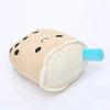 Cute Milk Tea Shaped Plush Pets Dog Squeaky Toys Funny Bite-resistant Molar Puppy Chew Toy Small Large Dogs Supplies