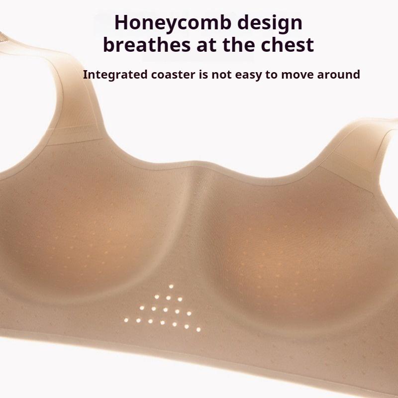 Large Size Thin Tube Top Underwear Smooth Yoga Simple Wide Shoulder Strap Breathable Integrated Bra