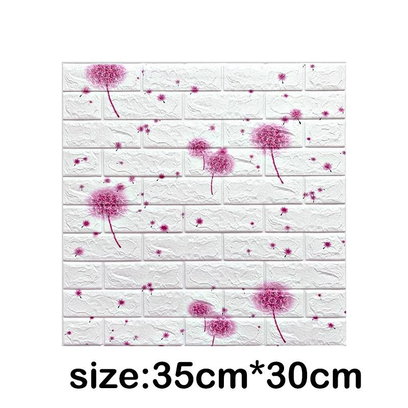 10 шт. 35 см x 30 см Самоклеящиеся панели 3D Мягкие противоударные обои из пены Имитация кирпичной кладки Наклейки на стену Гостиная Детская спальня Декор