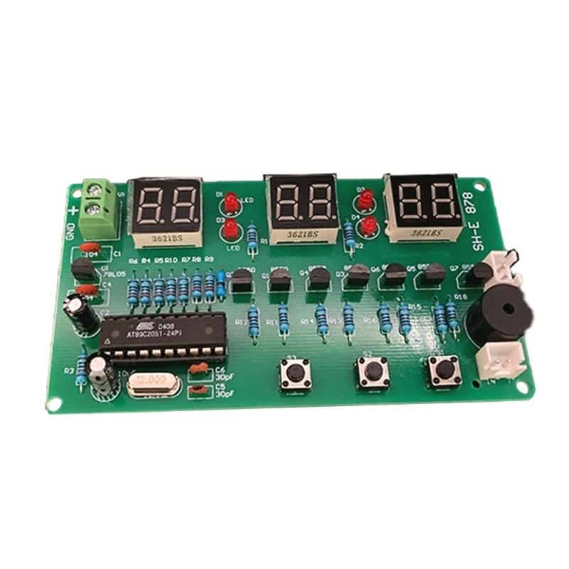 AT89C2051 LED Digital Display 6 Bits Electronic Clock Soldering Learning Board