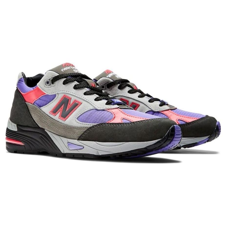 Palace x New Balance 991 Сделано в Англии Черный Ультрафиолетовый Мужские Кроссовки Фиолетовый Гриффин M991PLE