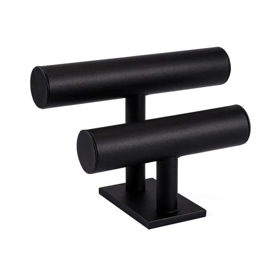 Двухъярусная подставка для браслета, браслета, часов, ювелирных изделий, настольная горизонтальная подставка для часов для туалетного столика в спальне