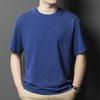 Summer New Style Washed Short-sleeved Men's Solid Color Round Neck Loose Breathable Thin Trendy Men's T-shirt