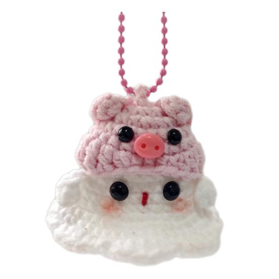 Хэллоуин Крючком Призрак Орнамент Милый Ручной Работы Вязаный Лягушка/Кот/Паук/Клубника Призрак Подвесное Украшение для Зеркала Заднего Вида Автомобиля