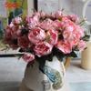 Artificial Silk Flower Peony Fake Flowers Bouquet Bride Wedding Party Home Decor