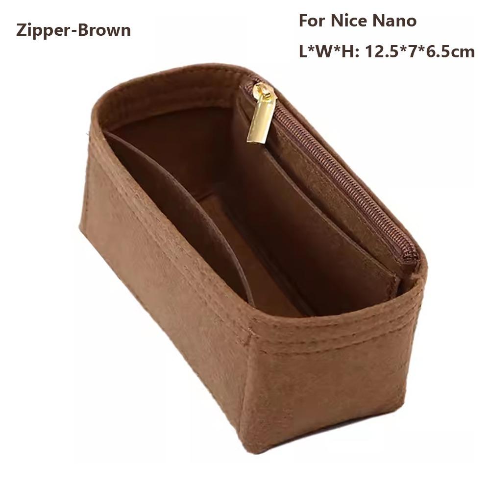 Фетровый органайзер-вставка для сумки, хранение, организация, подкладка для сумки, поддержка, портативная внутренняя сумка для LV Nice Nano/Mini/BB/Vanity
