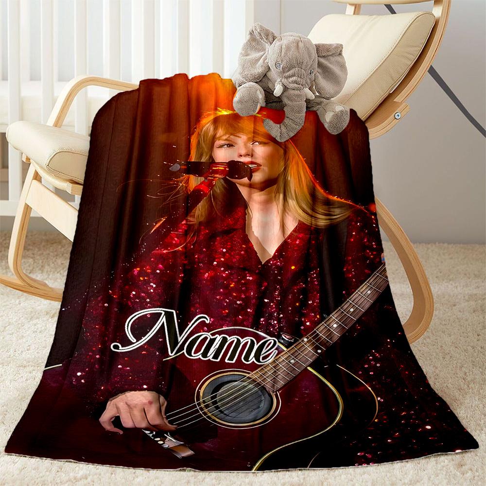 Stage Performance Sparkle Personalized Name Blanket Lightweight Personalized Blanket Comfortable Versatile for Picnics Home Decor Living Room Bed