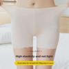 Women's Ice Silk Seamless Safety Shorts - Anti-Exposure, No Curling, Wearable Outdoors, Thin Summer Style, White, Large Size.