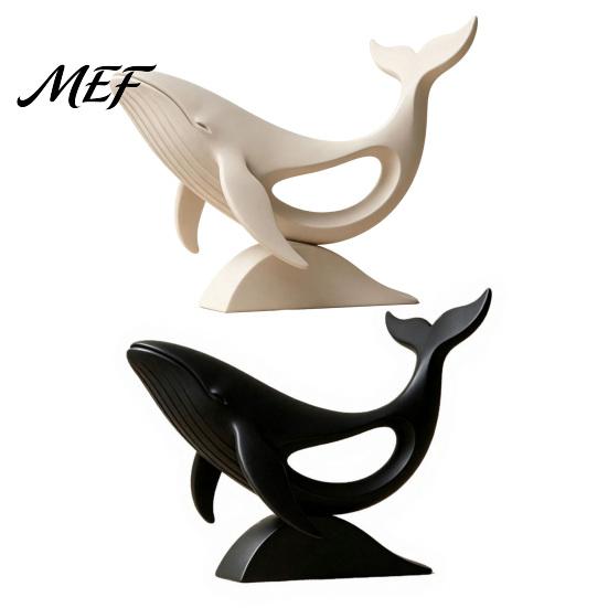 Modern Interior Decor Minimalist Hollow Whale Figurine, 3D Printed Matte Animal Sculpture for Office Table Ornament Home Desk Decor, Statues