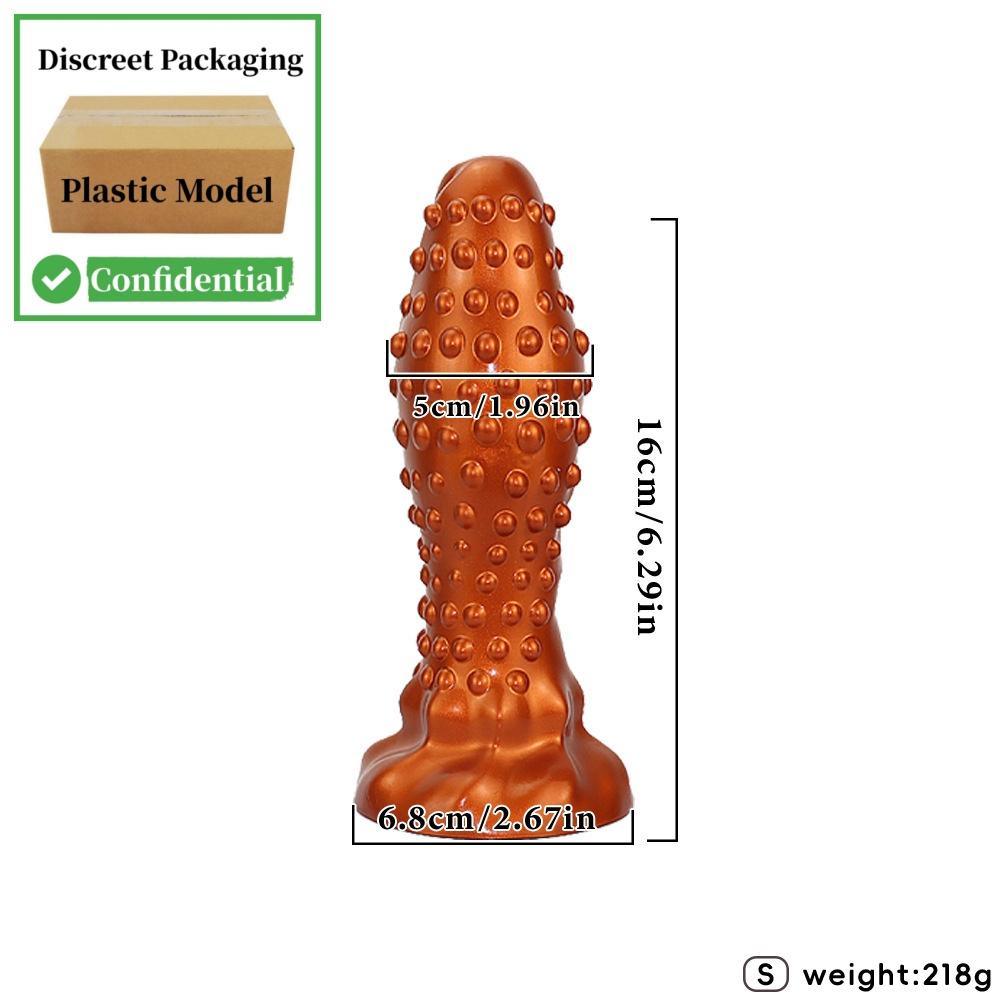 New Silicone Granule Stripes Design Penetration Anal Plug Dilator Dildo Male Masturbator Stimulation Sex Toys for Women Men G Spot Clitoris Stimulator