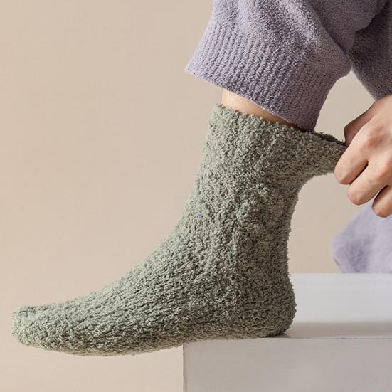 Women's Fuzzy Coral Fleece Slipper Socks Thick Cozy Soft Warm Home Floor Socks Winter Thermal Sleep Socks