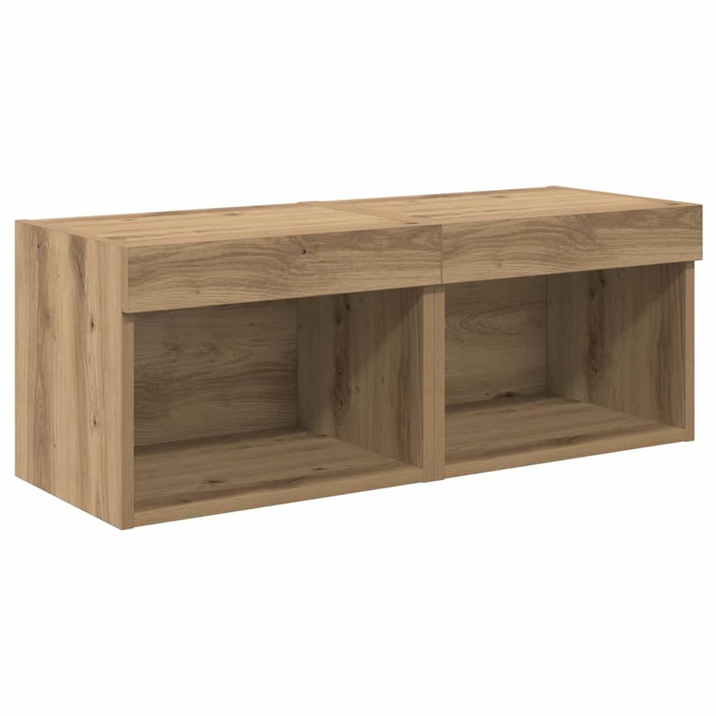 TV Wall Units 8 pcs Artisan Oak Wood Based Material